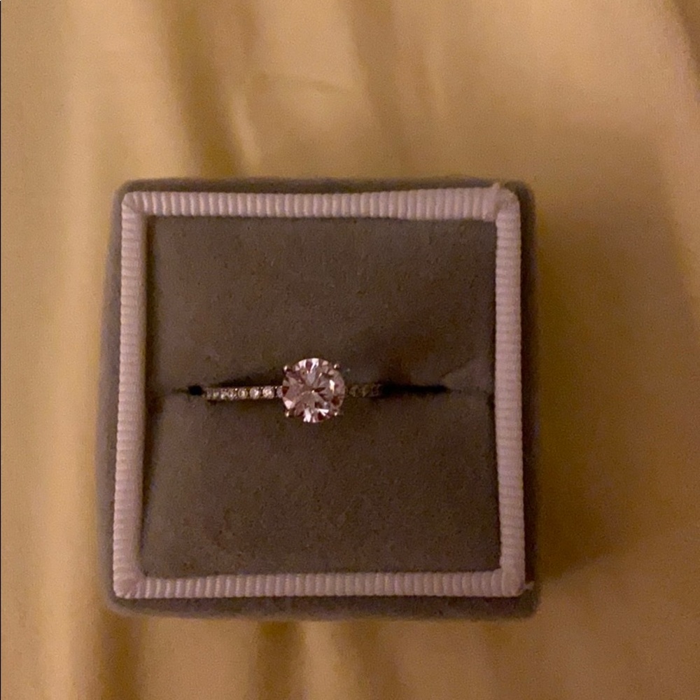 1 carat silver ring